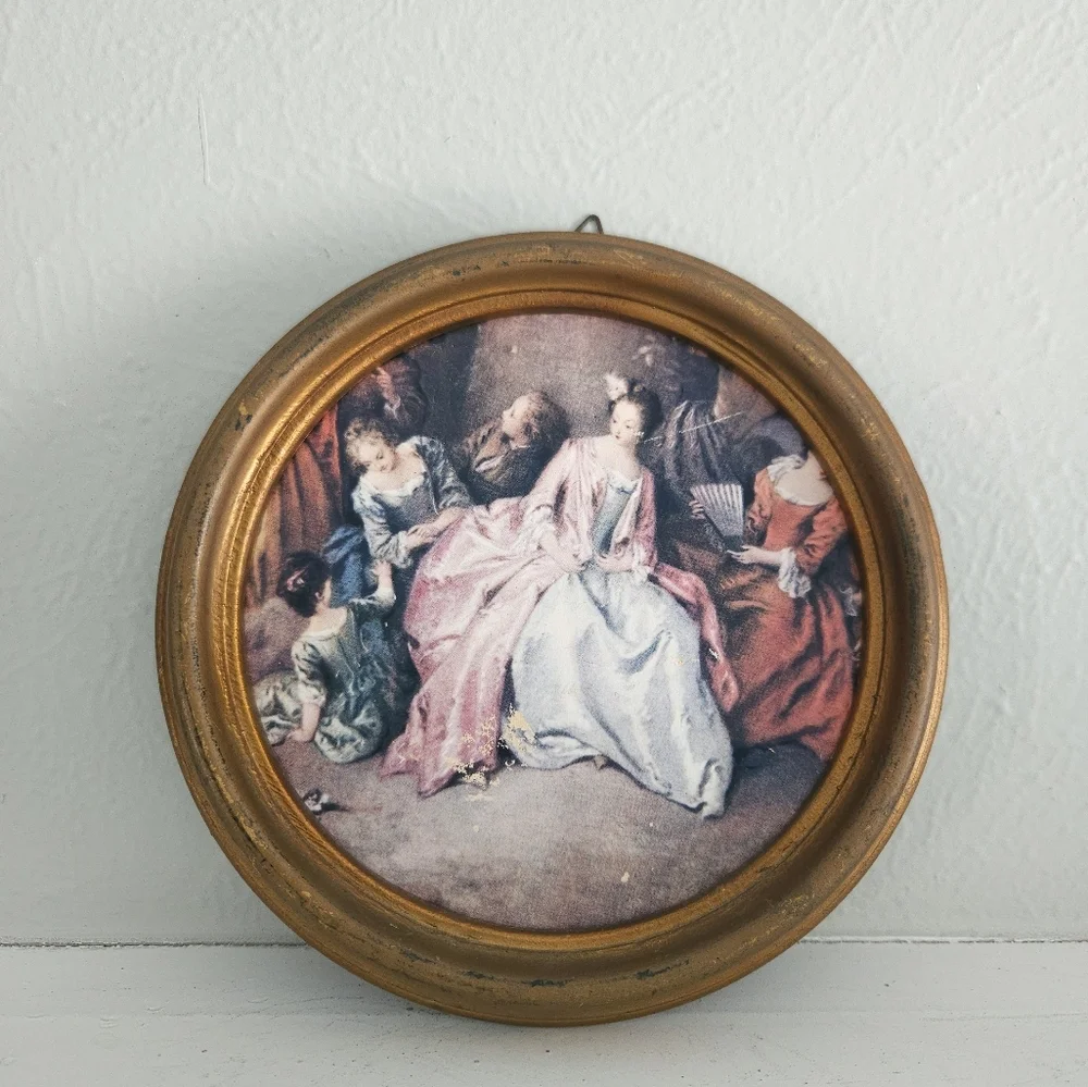 Vintage Patter G.B. Florence Italy Framed Mini Painting - Picture 1 of 5